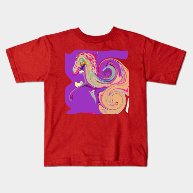 A Pony inside the purple dream. Kids T-Shirt by Love you guys